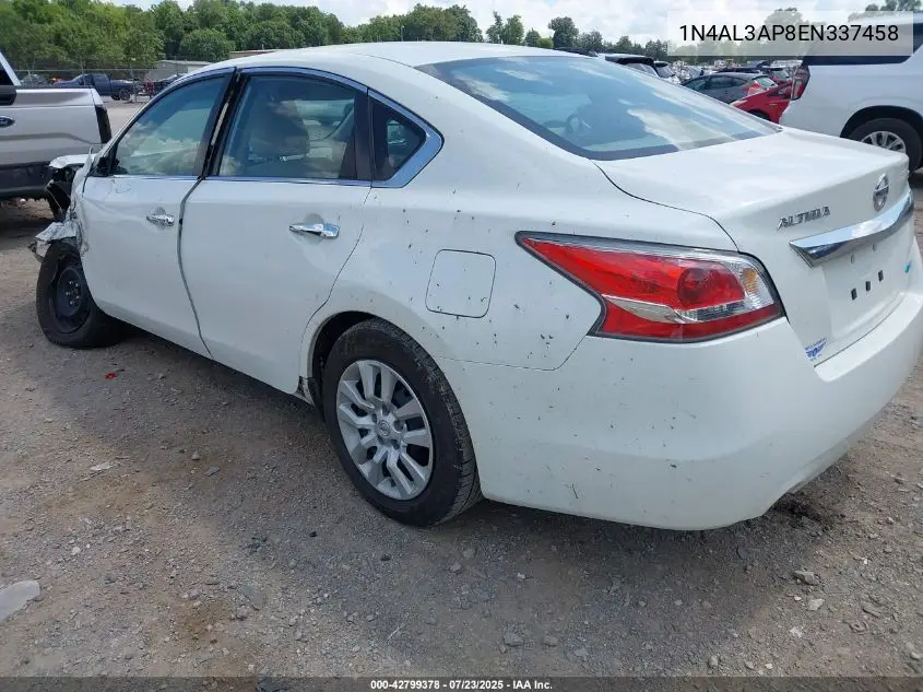 2014 Nissan Altima 2.5/2.5 S/2.5 Sl/2.5 Sv VIN: 1N4AL3AP8EN337458 Lot: 42799378