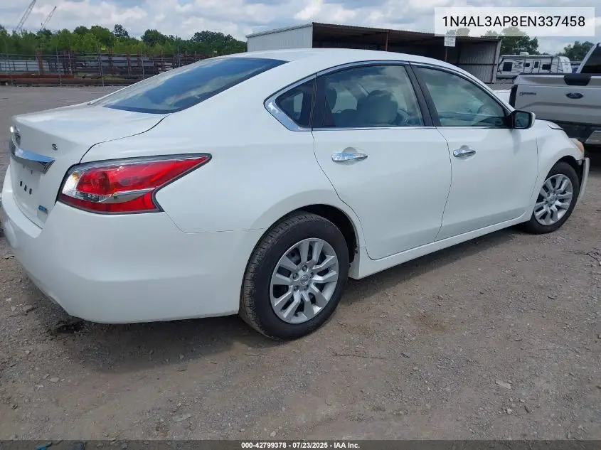 2014 Nissan Altima 2.5/2.5 S/2.5 Sl/2.5 Sv VIN: 1N4AL3AP8EN337458 Lot: 42799378