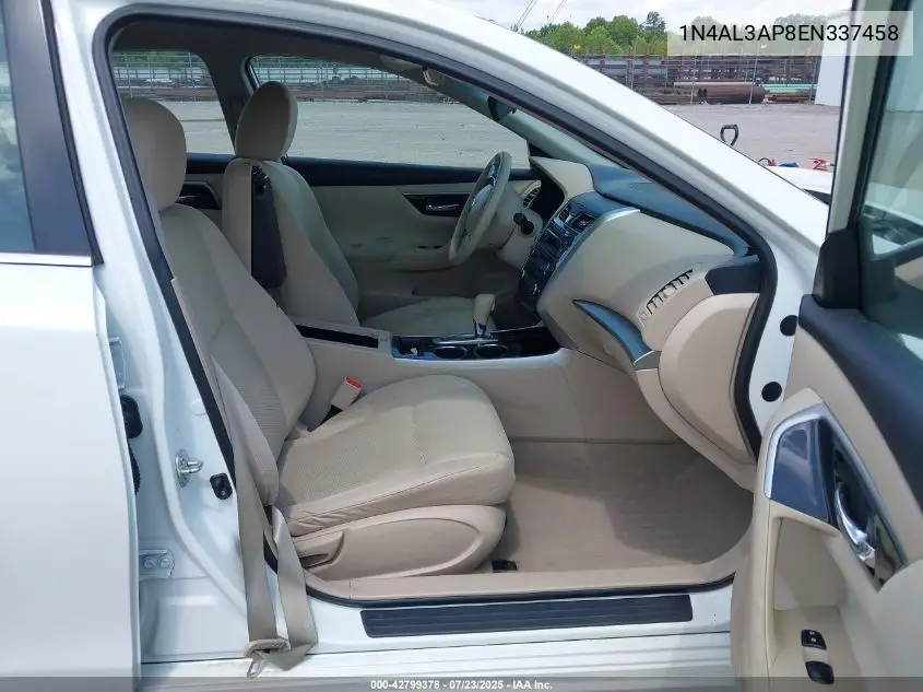 2014 Nissan Altima 2.5/2.5 S/2.5 Sl/2.5 Sv VIN: 1N4AL3AP8EN337458 Lot: 42799378