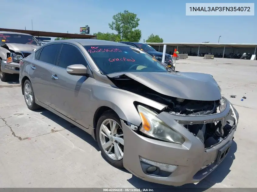 2015 Nissan Altima 2.5 Sl VIN: 1N4AL3AP3FN354072 Lot: 42254235