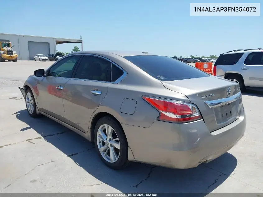 2015 Nissan Altima 2.5 Sl VIN: 1N4AL3AP3FN354072 Lot: 42254235