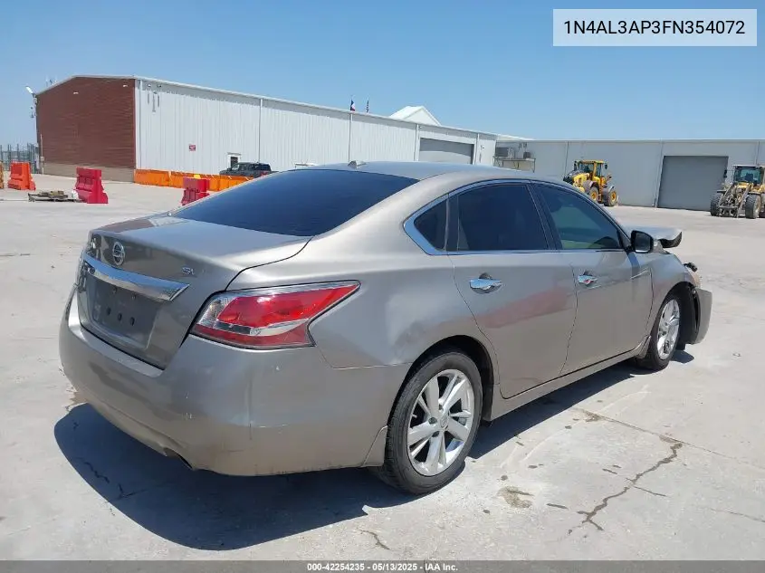 2015 Nissan Altima 2.5 Sl VIN: 1N4AL3AP3FN354072 Lot: 42254235