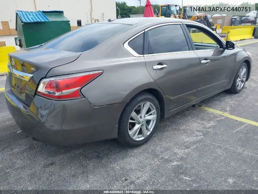 2015 Nissan Altima 2.5 Sl VIN: 1N4AL3APXFC440751 Lot: 42258624
