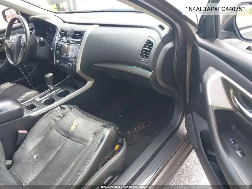 2015 Nissan Altima 2.5 Sl VIN: 1N4AL3APXFC440751 Lot: 42258624