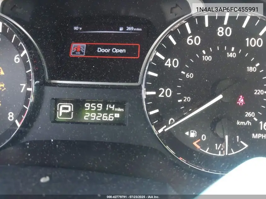 2015 Nissan Altima 2.5 S VIN: 1N4AL3AP6FC455991 Lot: 42779791