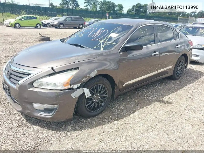 2015 Nissan Altima 2.5 S VIN: 1N4AL3AP4FC113990 Lot: 42820422