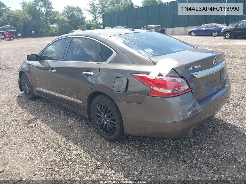 2015 Nissan Altima 2.5 S VIN: 1N4AL3AP4FC113990 Lot: 42820422