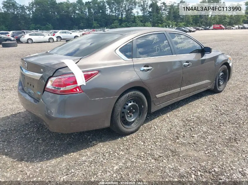 2015 Nissan Altima 2.5 S VIN: 1N4AL3AP4FC113990 Lot: 42820422