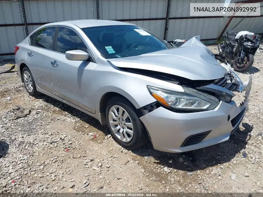 2016 Nissan Altima 2.5 S VIN: 1N4AL3AP2GN392992 Lot: 42799505