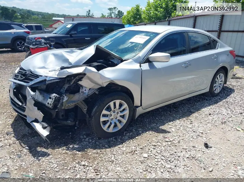 2016 Nissan Altima 2.5 S VIN: 1N4AL3AP2GN392992 Lot: 42799505