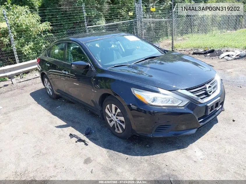 2016 Nissan Altima 2.5 S VIN: 1N4AL3AP0GN319202 Lot: 42807565