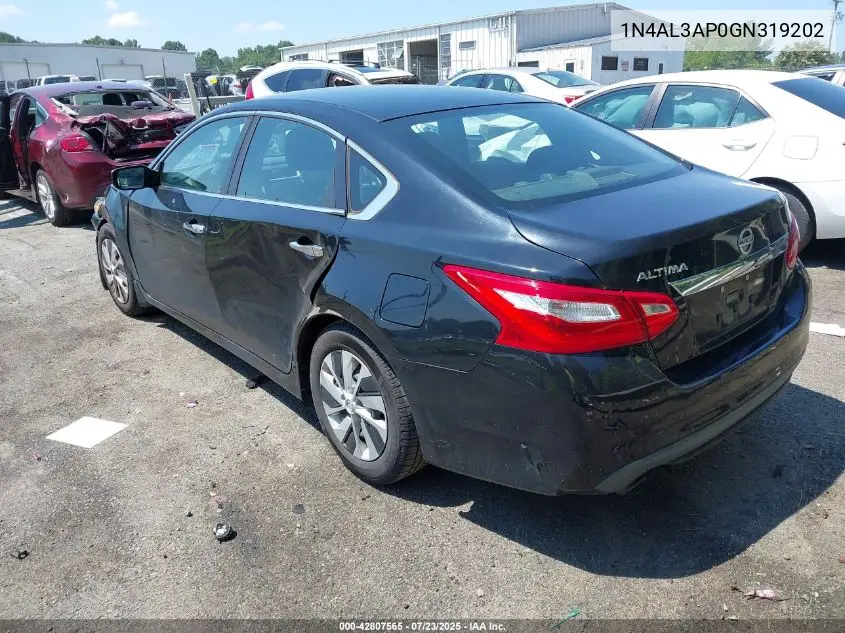 2016 Nissan Altima 2.5 S VIN: 1N4AL3AP0GN319202 Lot: 42807565