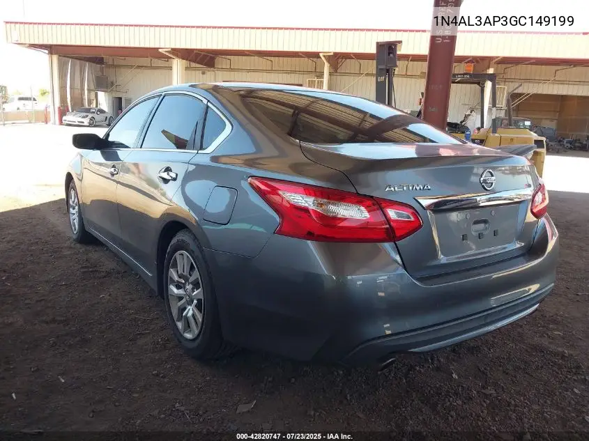 2016 Nissan Altima 2.5/2.5 S/2.5 Sl/2.5 Sr/2.5 Sv VIN: 1N4AL3AP3GC149199 Lot: 42820747
