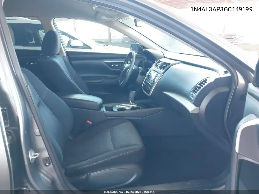 2016 Nissan Altima 2.5/2.5 S/2.5 Sl/2.5 Sr/2.5 Sv VIN: 1N4AL3AP3GC149199 Lot: 42820747