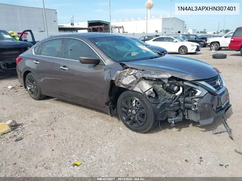 2017 Nissan Altima 2.5 S VIN: 1N4AL3APXHN307401 Lot: 42130277