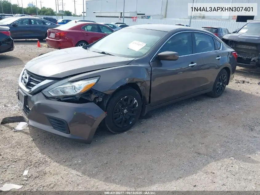 2017 Nissan Altima 2.5 S VIN: 1N4AL3APXHN307401 Lot: 42130277