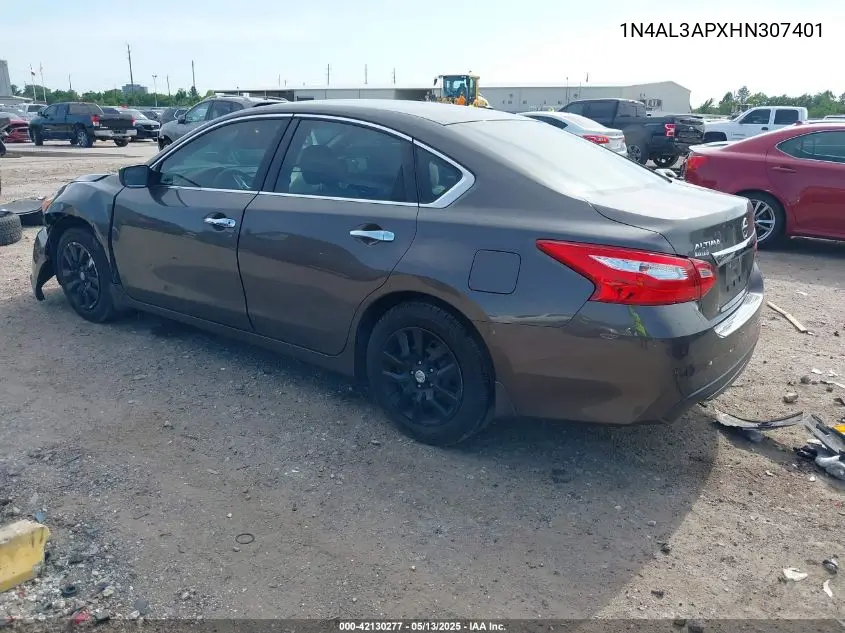 2017 Nissan Altima 2.5 S VIN: 1N4AL3APXHN307401 Lot: 42130277