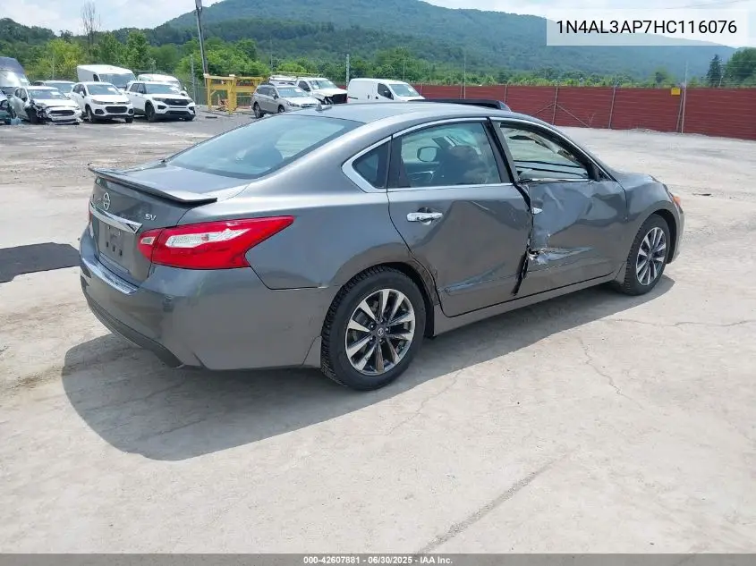 2017 Nissan Altima 2.5 Sv VIN: 1N4AL3AP7HC116076 Lot: 42607881