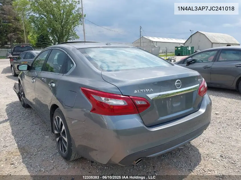 2018 Nissan Altima 2.5/S/Sv/Sl/Sr VIN: 1N4AL3AP7JC241018 Lot: 12335383