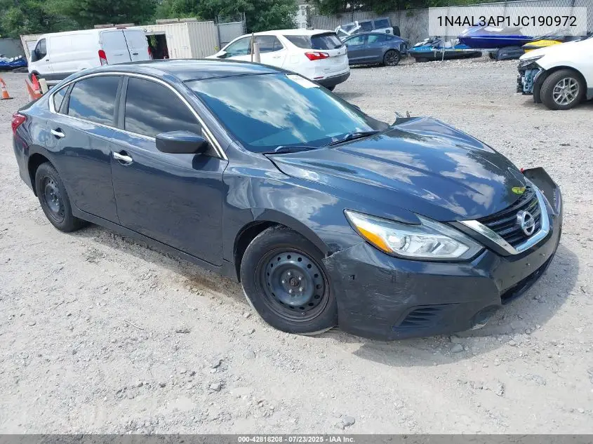 2018 Nissan Altima 2.5 S VIN: 1N4AL3AP1JC190972 Lot: 42818208