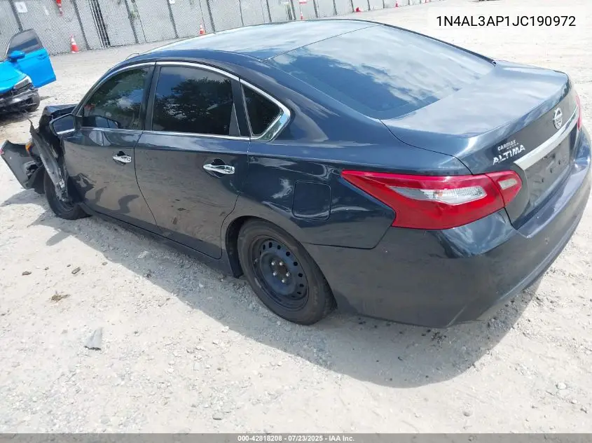 2018 Nissan Altima 2.5 S VIN: 1N4AL3AP1JC190972 Lot: 42818208