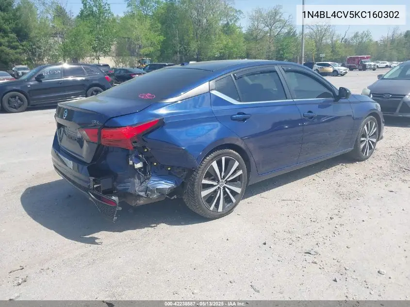 2019 Nissan Altima 2.5 Sr VIN: 1N4BL4CV5KC160302 Lot: 42238587
