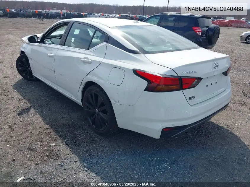 2020 Nissan Altima Sr Fwd VIN: 1N4BL4CV5LC240488 Lot: 41848936