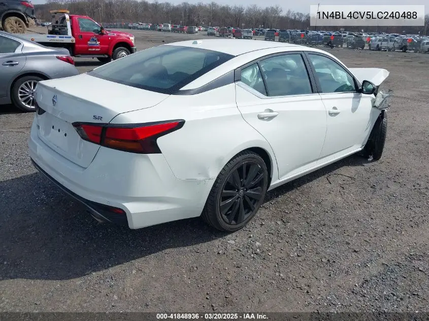 2020 Nissan Altima Sr Fwd VIN: 1N4BL4CV5LC240488 Lot: 41848936