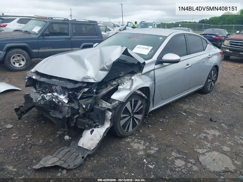 2021 Nissan Altima Sv Fwd VIN: 1N4BL4DV5MN408151 Lot: 42255506
