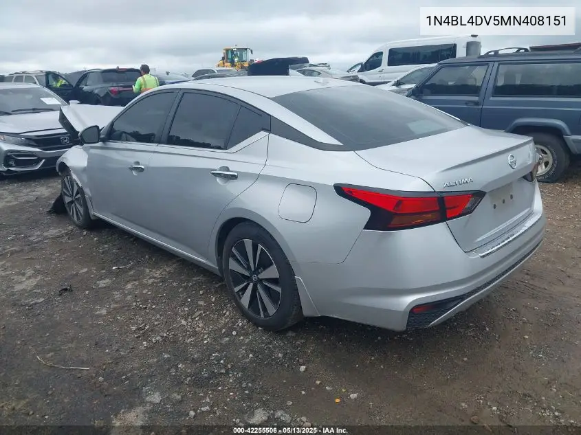 2021 Nissan Altima Sv Fwd VIN: 1N4BL4DV5MN408151 Lot: 42255506