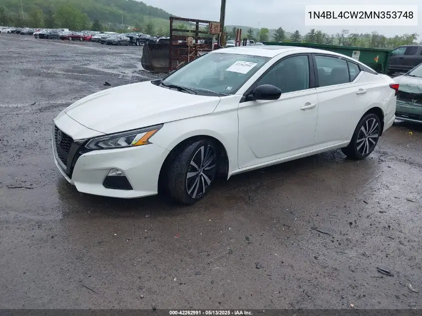 2021 Nissan Altima Sr Intelligent Awd VIN: 1N4BL4CW2MN353748 Lot: 42262991