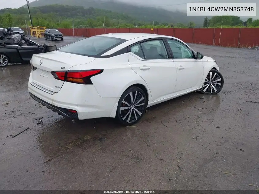 2021 Nissan Altima Sr Intelligent Awd VIN: 1N4BL4CW2MN353748 Lot: 42262991