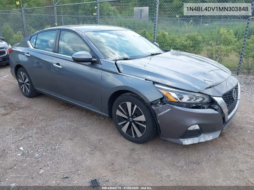 2021 Nissan Altima Sv Fwd VIN: 1N4BL4DV1MN303848 Lot: 42543778