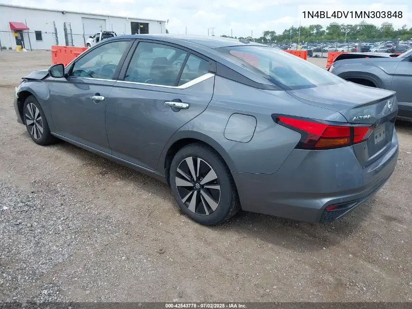 2021 Nissan Altima Sv Fwd VIN: 1N4BL4DV1MN303848 Lot: 42543778