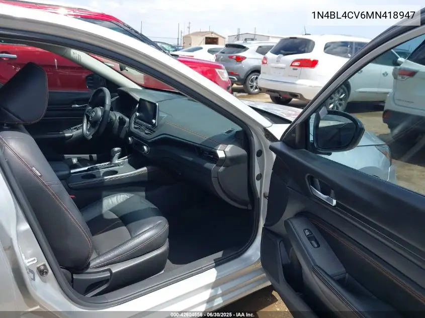 2021 Nissan Altima Sr Fwd VIN: 1N4BL4CV6MN418947 Lot: 42604556