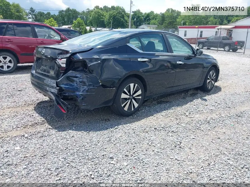 2021 Nissan Altima Sv Fwd VIN: 1N4BL4DV2MN375710 Lot: 42612116