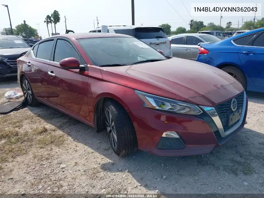 2022 Nissan Altima Sv Fwd VIN: 1N4BL4DVXNN362043 Lot: 41943600
