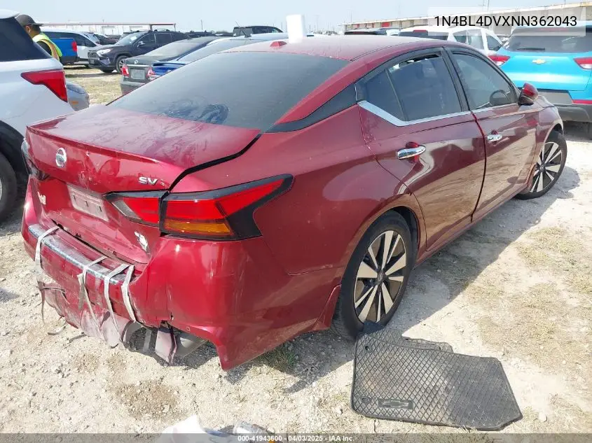2022 Nissan Altima Sv Fwd VIN: 1N4BL4DVXNN362043 Lot: 41943600