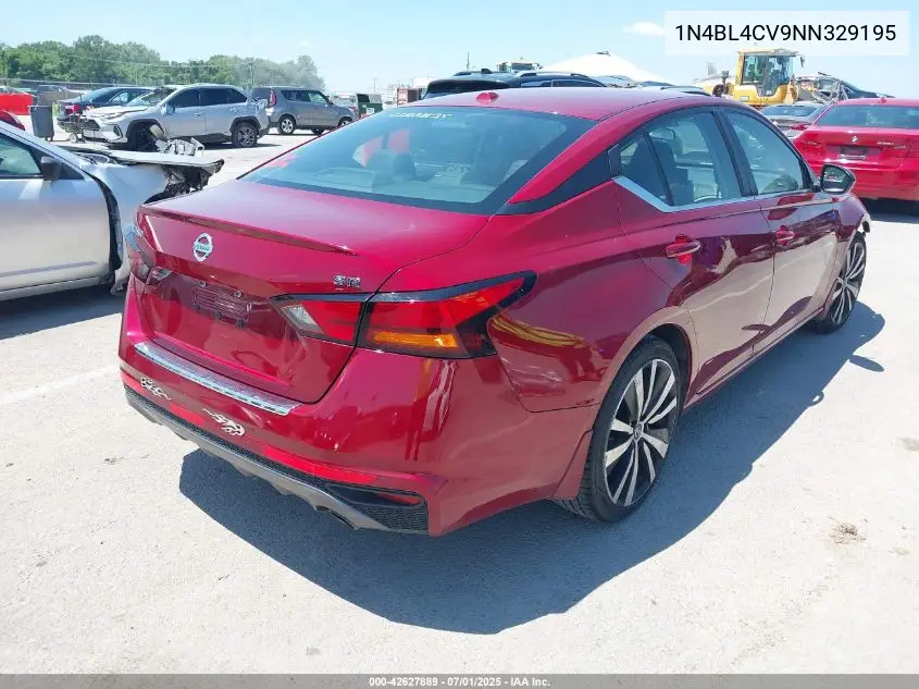 2022 Nissan Altima Sr Fwd VIN: 1N4BL4CV9NN329195 Lot: 42627889