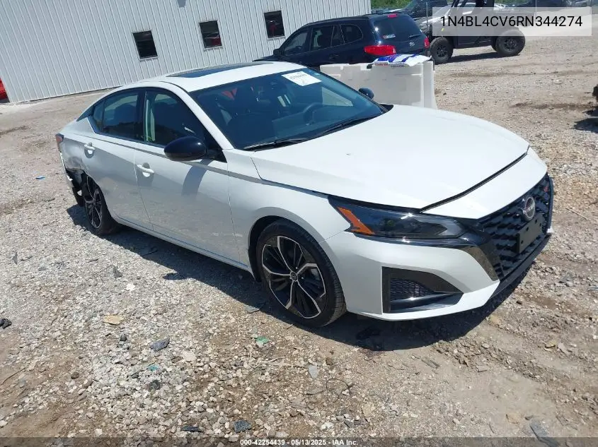 2024 Nissan Altima Sr Fwd VIN: 1N4BL4CV6RN344274 Lot: 42254439