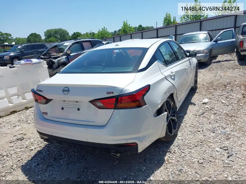 2024 Nissan Altima Sr Fwd VIN: 1N4BL4CV6RN344274 Lot: 42254439