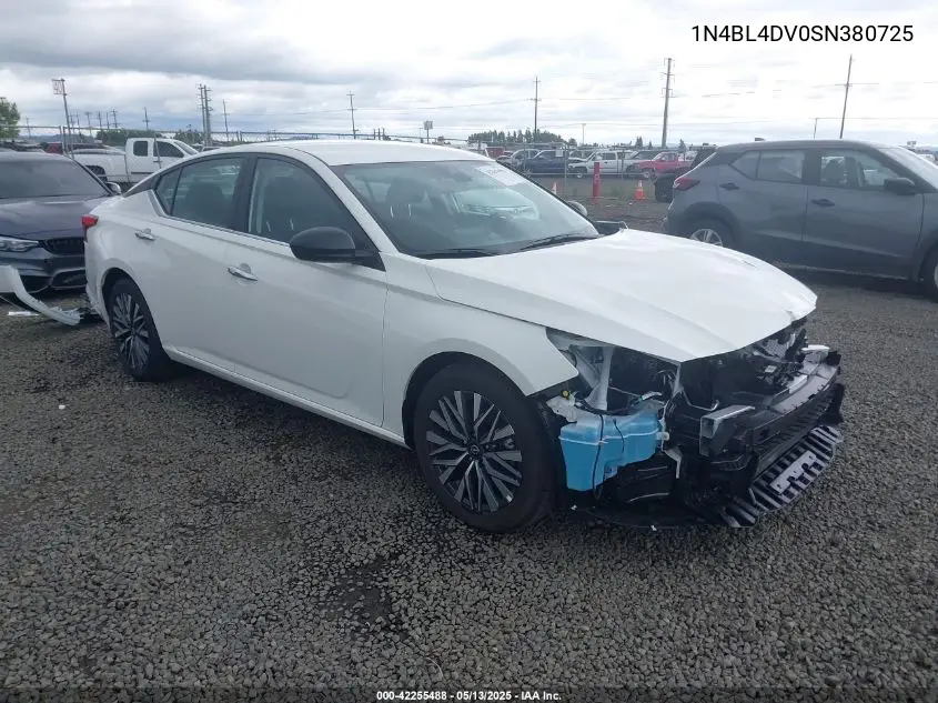 2025 Nissan Altima Sv Fwd VIN: 1N4BL4DV0SN380725 Lot: 42255488