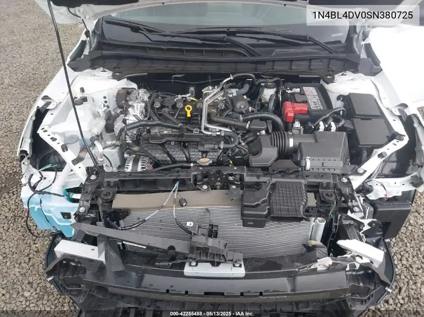 2025 Nissan Altima Sv Fwd VIN: 1N4BL4DV0SN380725 Lot: 42255488