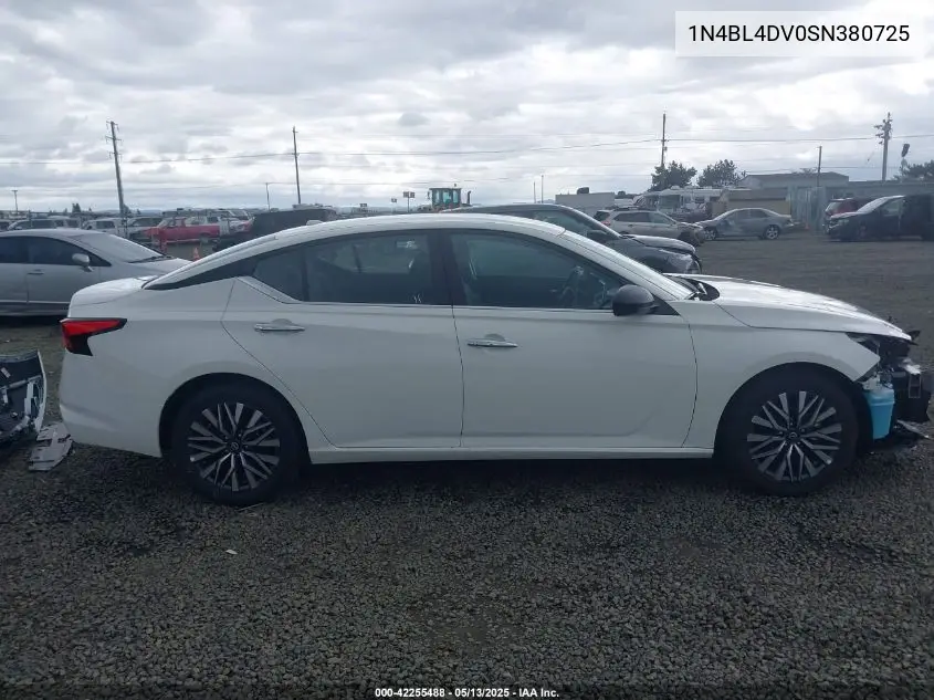 2025 Nissan Altima Sv Fwd VIN: 1N4BL4DV0SN380725 Lot: 42255488