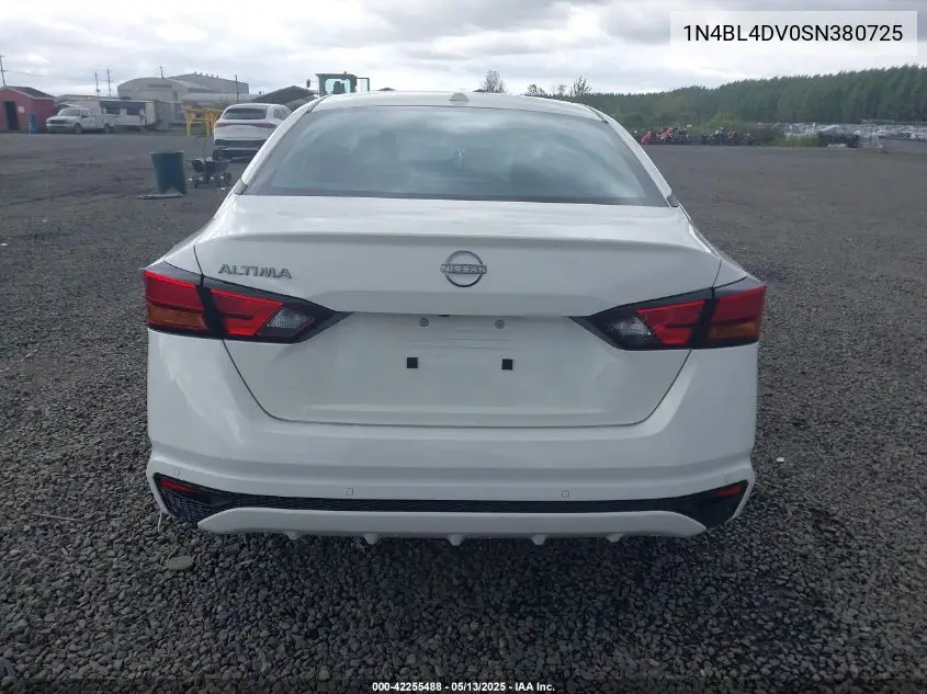 2025 Nissan Altima Sv Fwd VIN: 1N4BL4DV0SN380725 Lot: 42255488