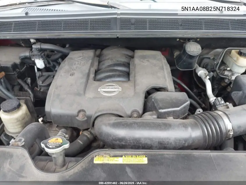 2005 Nissan Armada Le VIN: 5N1AA08B25N718324 Lot: 42591462