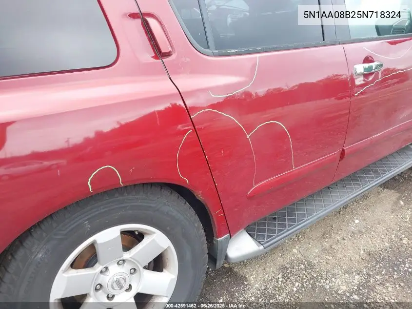 2005 Nissan Armada Le VIN: 5N1AA08B25N718324 Lot: 42591462