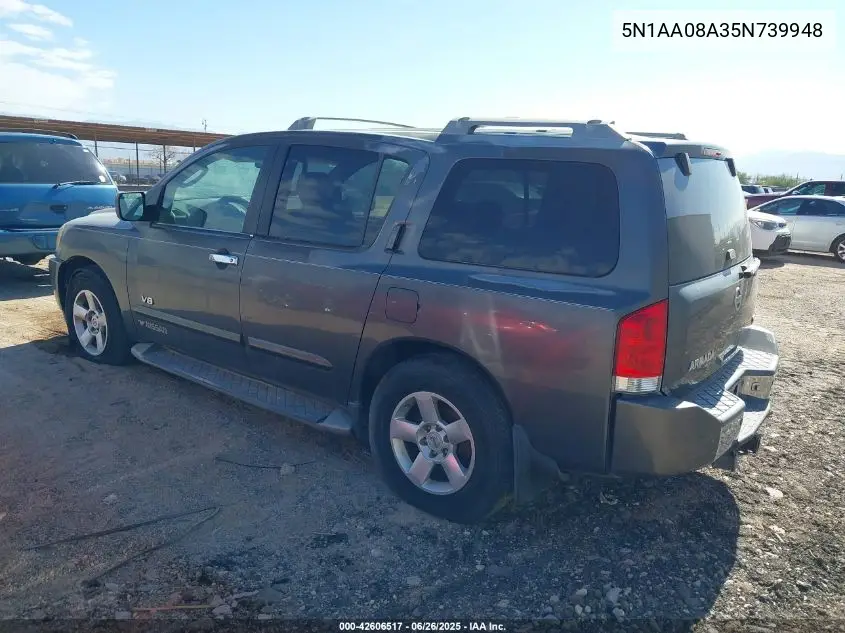 2005 Nissan Armada Se VIN: 5N1AA08A35N739948 Lot: 42606517