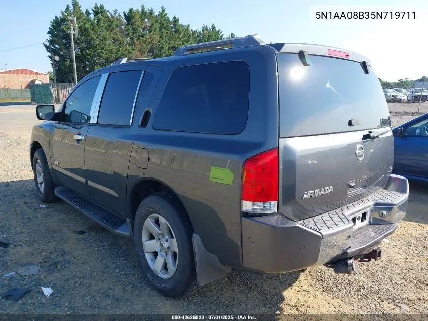 2005 Nissan Armada Se/Le VIN: 5N1AA08B35N719711 Lot: 42626823