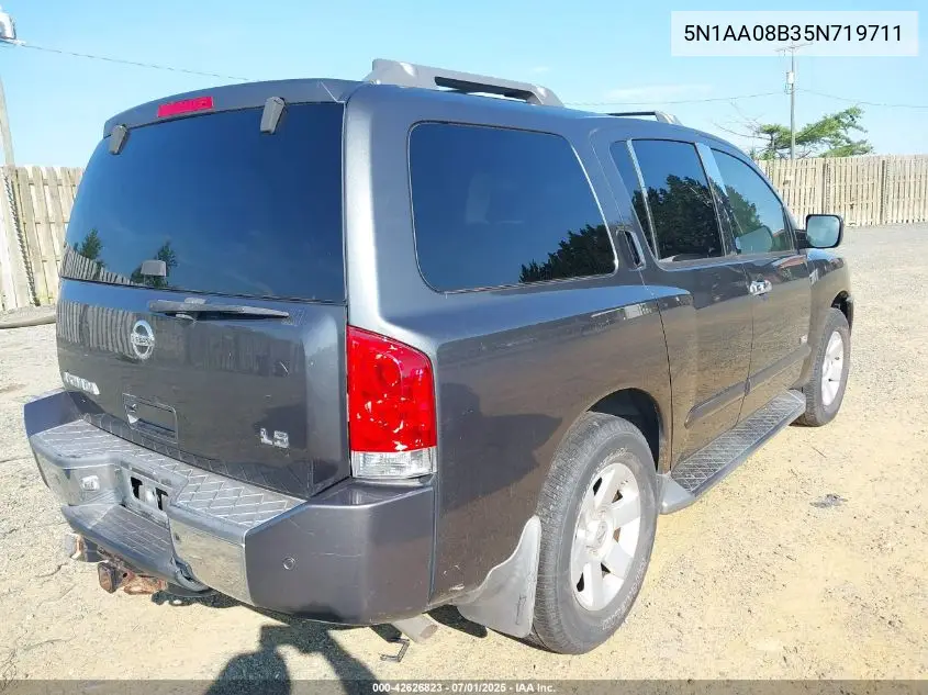 2005 Nissan Armada Se/Le VIN: 5N1AA08B35N719711 Lot: 42626823